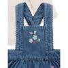 Embroidered Pinnie Set Mid Denim - Dresses - 3