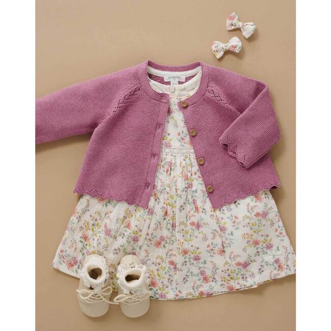 Scalloped Cardigan Lavender Melange - Cardigans - 6