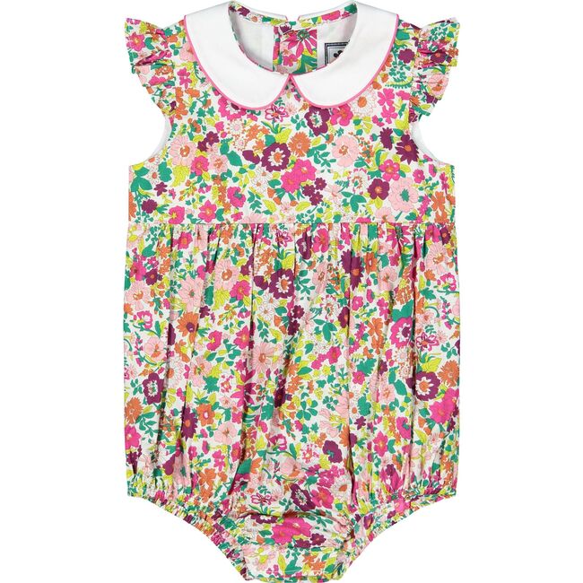 Phoebe Romper, Fuschia Floral - Rompers - 1