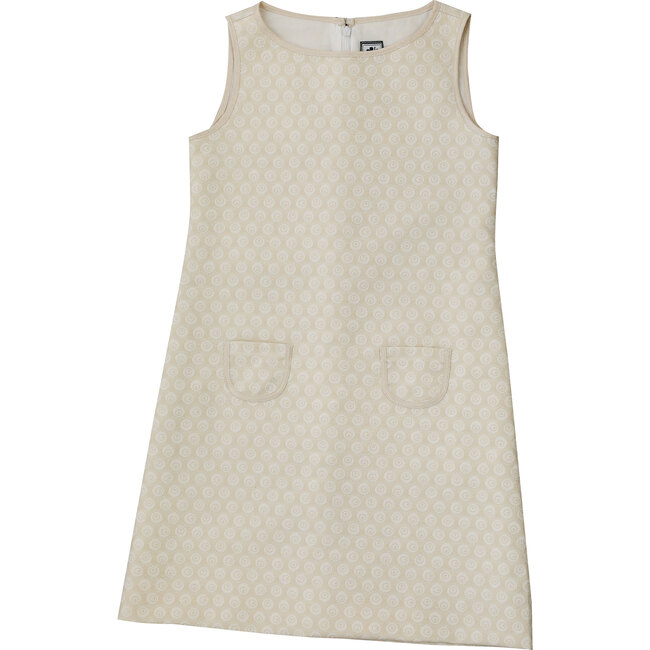 Morgan Classic Shift Dress, Gold Damask