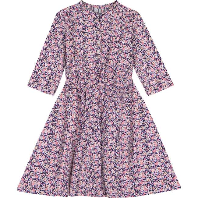 Gabriela Dress, Pink Navy Floral