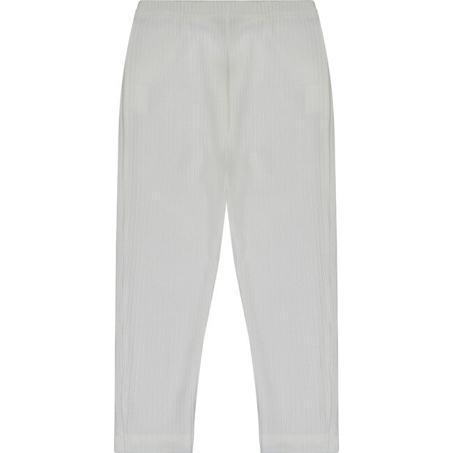 Ribbed Knit Leggings, Cream