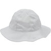 Baby Sun Hat, White Cotton Twill - Hats - 1 - thumbnail
