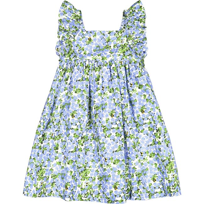 Sawyer Flutter Sleeve Dress, Blue Hydrangea