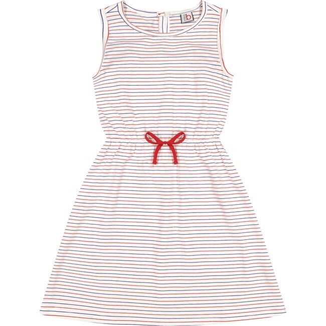 Sara Racerback Dress, Red White Blue Stripe