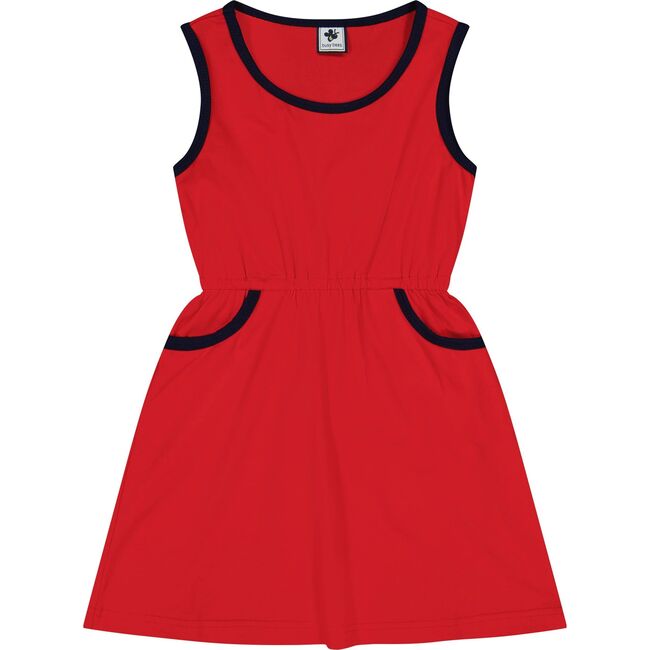 Ruby Pocket Dress, Red - Dresses - 1