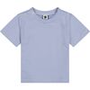 Henry Button Tee, Cornflower Blue Mini Stripe - T-Shirts - 1 - thumbnail