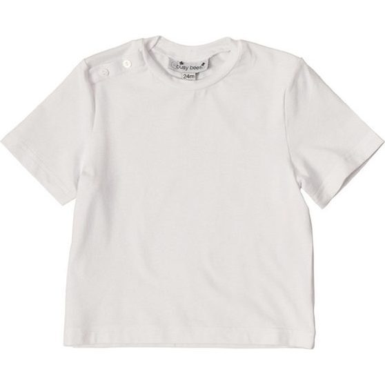Henry Button Tee, White - T-Shirts - 1
