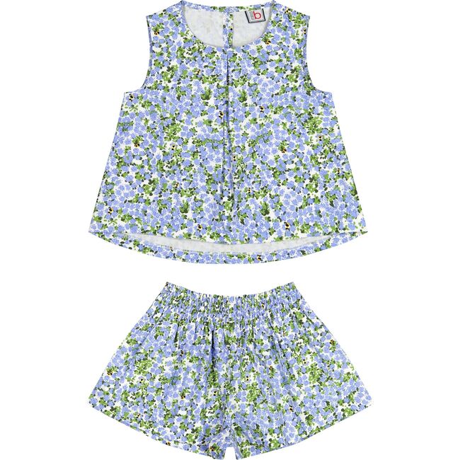 Frida Top and Skort Set, Blue Hydrangea