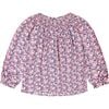 Georgina Girls Smocked Top Mini, Pink Floral - Shirts - 1 - thumbnail