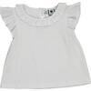 Colette Top, White - T-Shirts - 1 - thumbnail