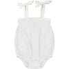 Ella Ruched Bubble, White Swiss Dot - Rompers - 1 - thumbnail
