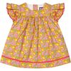 Maeve Ruffle Sleeve Baby Dress, Tropical Garden - Dresses - 1 - thumbnail