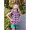 Molly Smocked Flutter Sleeve Top, Pink Lotus - Shirts - 2 - thumbnail