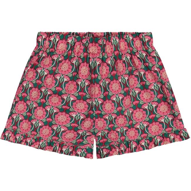 Lee Lee Ruffle Hem Shorts, Pink Lotus