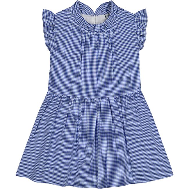Kinsley Dropwaist Dress Mini, Blue Check