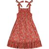 India Shoulder Tie Sundress Red Floral, Navy Floral - Dresses - 1 - thumbnail