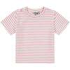 Henry Boys Button Shoulder Tee, Stripes - T-Shirts - 1 - thumbnail