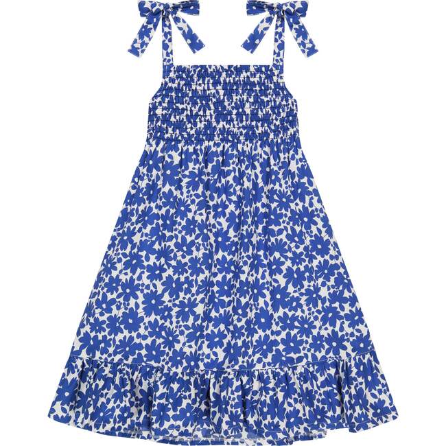 India Shoulder Tie Sundress, Blue