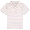 Boys Short Sleeve Polo, Red White and Blue Stripe - Polo Shirts - 1 - thumbnail