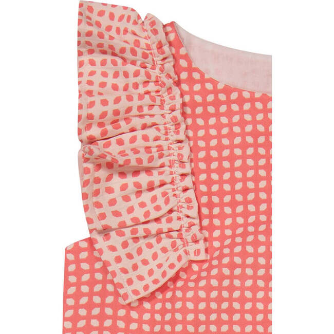 Grace Ruffle Sleeve Shift, Orange