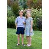 Boys Short Sleeve Polo Cornflower, Blue Mini Stripe - Polo Shirts - 2 - thumbnail