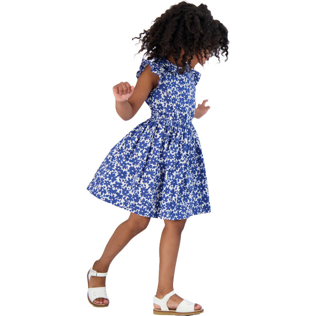 Juniper Button Front Dress, Blue - Busy Bees Dresses | Maisonette