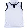 Serena Sleeveless Performance Polo, White Pink Dri-Fit - Tank Tops - 1 - thumbnail