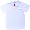 Boys Knit Performance Polo, White - Tank Tops - 1 - thumbnail