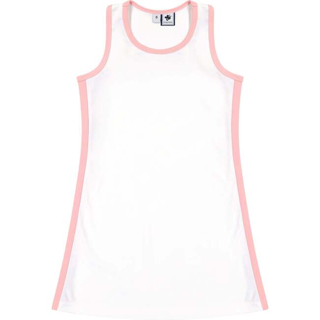 Steffi Tank Dress, White Pink Dri Fit - Dresses - 1