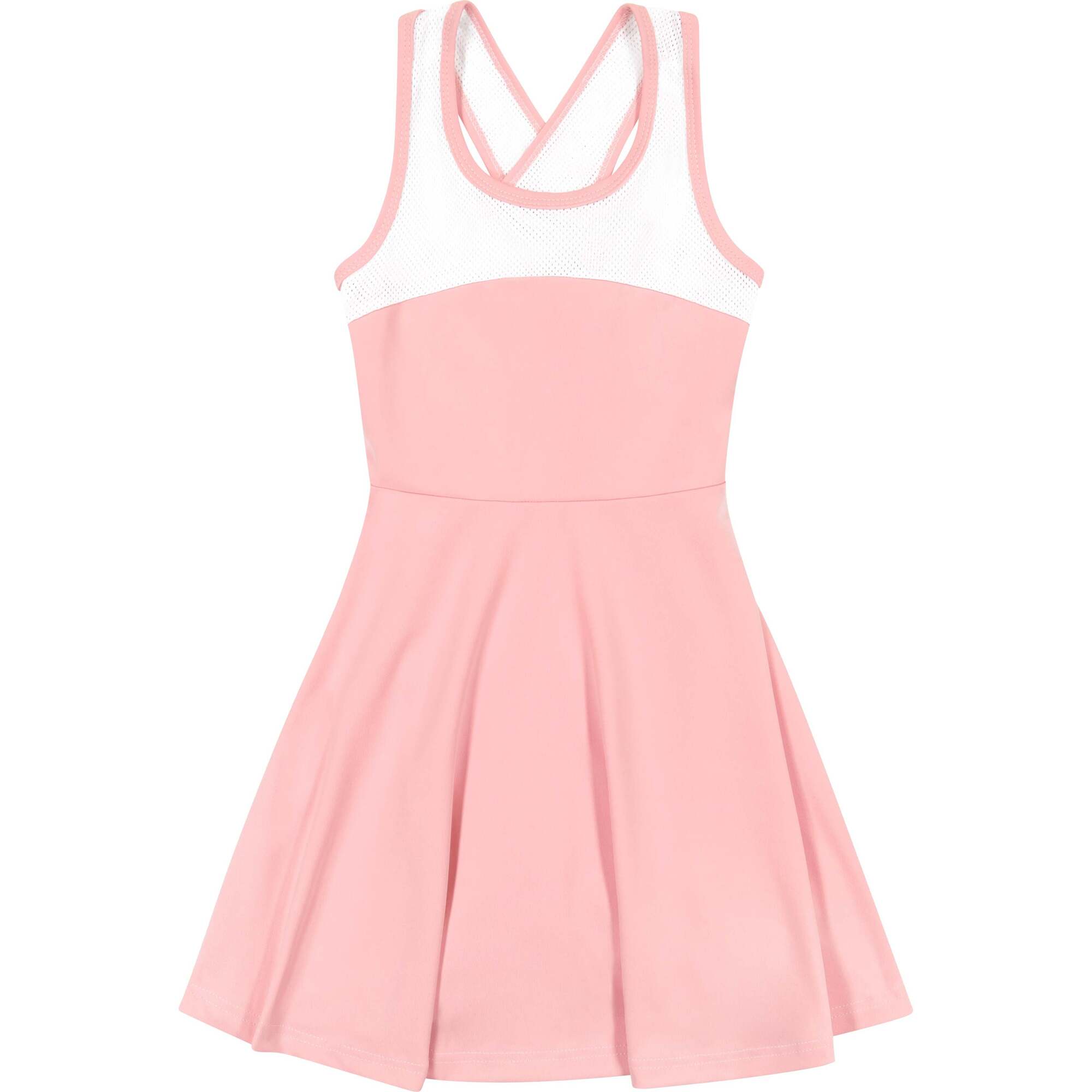 Naomi Criss-Cross Sport Dress, Pink White Dri-Fit - Busy Bees Dresses |  Maisonette