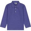 Boy's Striped Long Sleeve Polo Shirt, Royal Blue - Polo Shirts - 1 - thumbnail