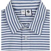 Boy's Striped Long Sleeve Polo Shirt, Blue - Polo Shirts - 2 - thumbnail