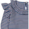 Luna Girls Striped Ruffle Dress, Blue And Pink - Dresses - 2