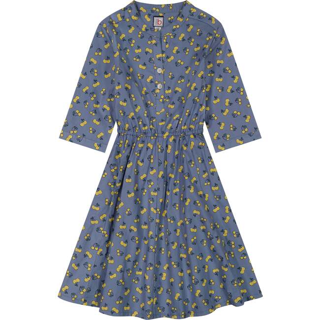 Gabriela Circle Skirt Dress, Yellow Cerises