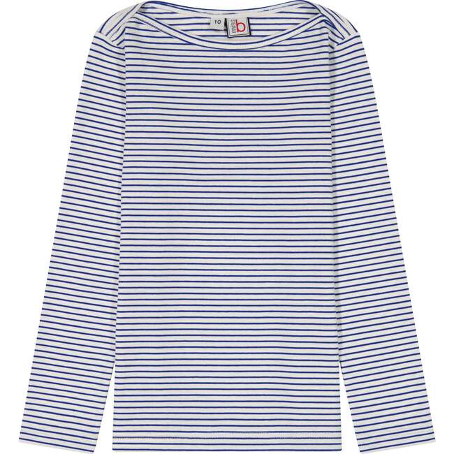 Bateau Tween Striped Tee, Blue