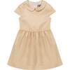 Anna Girls Cap Sleeve Dress, Gold Sparkle - Dresses - 1 - thumbnail