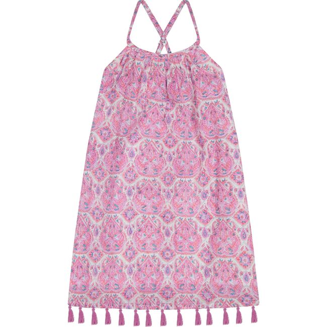 Mini Chantal Girl's Sundress Pink Paisley, Pink - Dresses - 1
