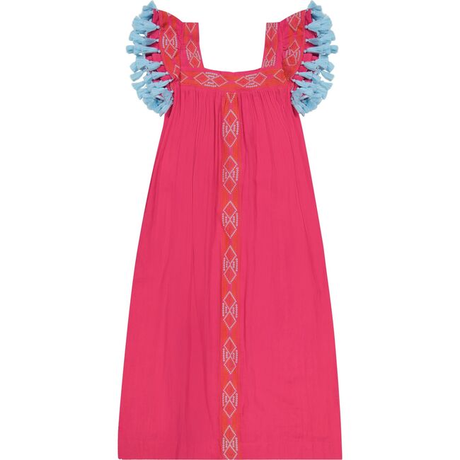 Maxi Sandrine Women's Dress Raspberry Embroidery, Pink