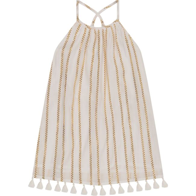 Mini Chantal Girl's Sundress Gold Stripe
