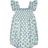 Leila Baby Romper Aqua Floral Block Print - Rompers - 1 - thumbnail