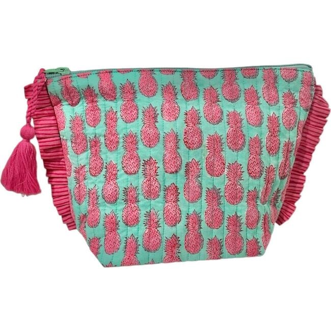 La Plage Ruffle Pouch Pineapple Crush Pink - Bags - 1