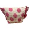 La Plage Ruffle Pouch Pink Ikat - Bags - 1 - thumbnail