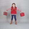 Ainsley Faux Fur Vest, Red - Vests - 3