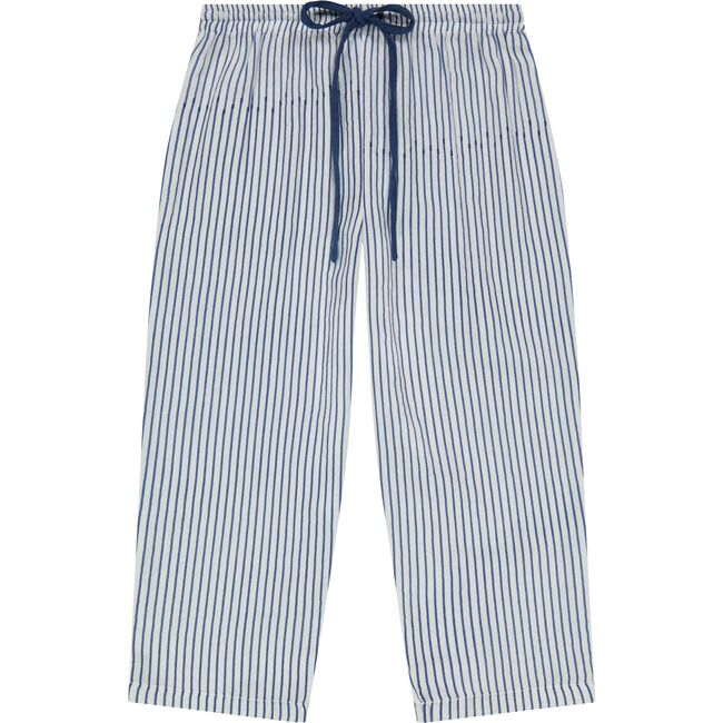 La Plage Boy's Drawstring Pant Marine Stripe, Blue