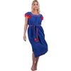 Maxi Sandrine Women's Dress Classic Blue Embroidery, Blue - Dresses - 2 - thumbnail