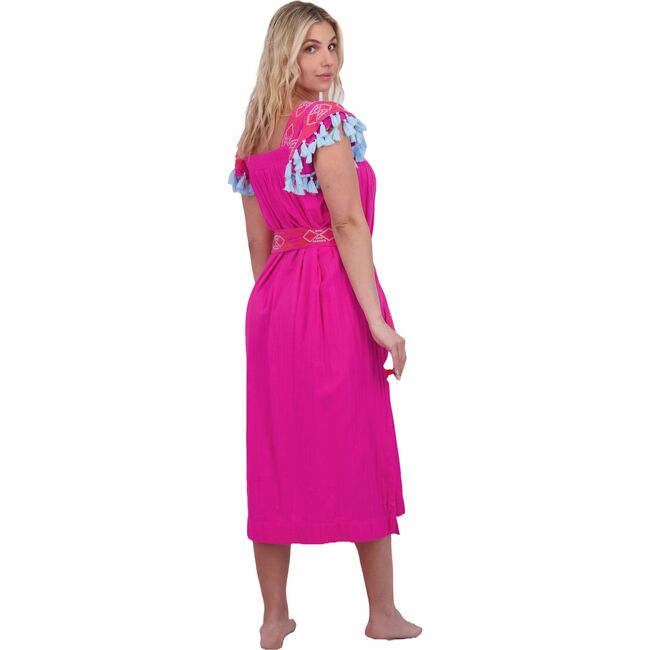 Maxi Sandrine Women's Dress Raspberry Embroidery, Pink - Dresses - 3