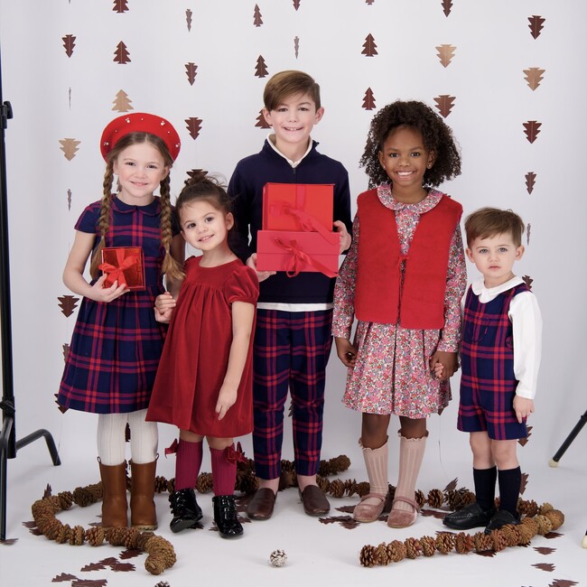 Ainsley Faux Fur Vest, Red - Vests - 4