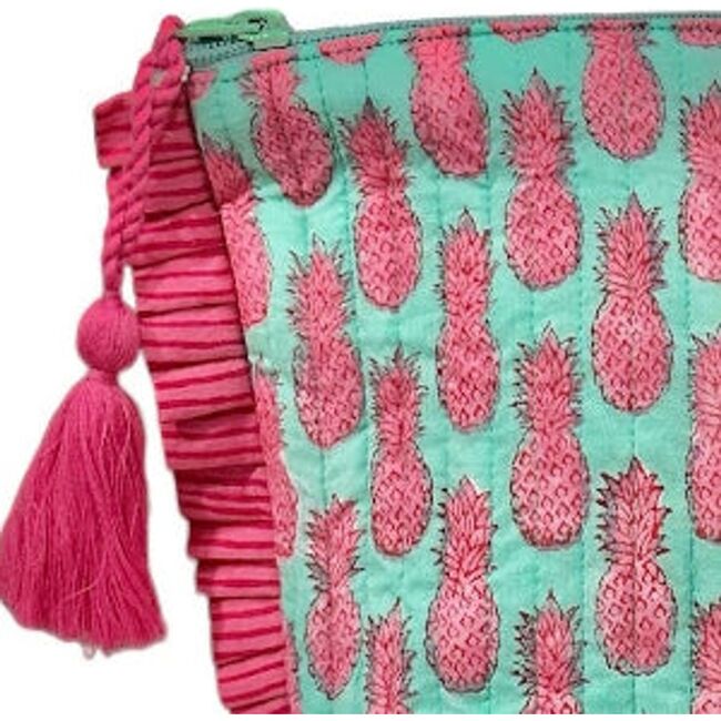 La Plage Ruffle Pouch Pineapple Crush Pink - Bags - 2