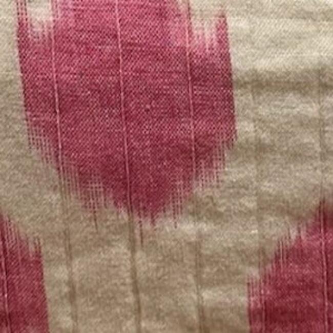 La Plage Ruffle Pouch Pink Ikat